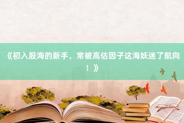 《初入股海的新手，常被高估因子这海妖迷了航向！》