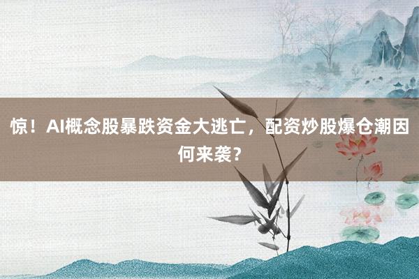 惊！AI概念股暴跌资金大逃亡，配资炒股爆仓潮因何来袭？