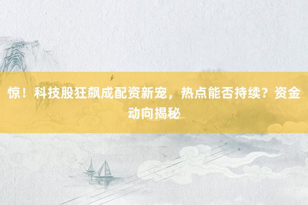 惊！科技股狂飙成配资新宠，热点能否持续？资金动向揭秘